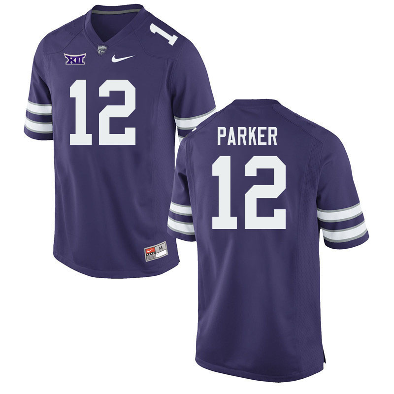 #12 AJ Parker Kansas State Wildcats Fotball Jerseys Stitched Sale-Purple